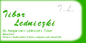 tibor ledniczki business card